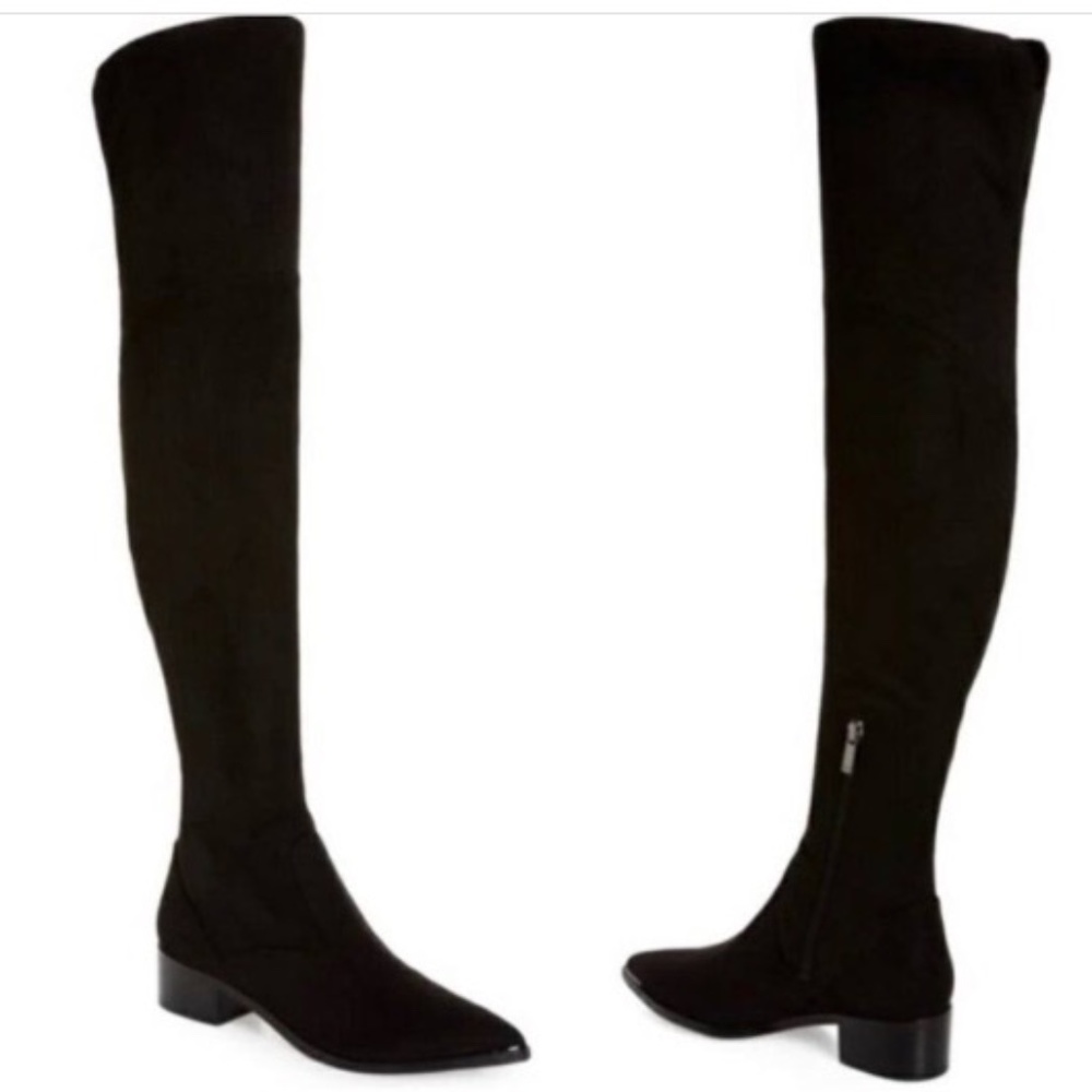 Marc Fisher LTD Yakira Over the Knee Boot Black Suede - Size 7